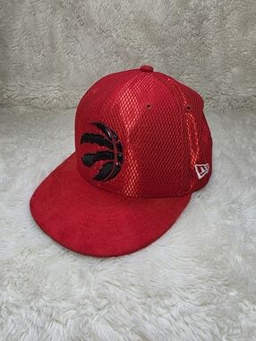 Toronto Raptors New Era 59FIFTY Fitted Hat - Red Mesh "Courtside" - Size 7